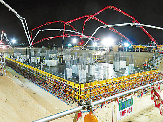 混凝土、一次性澆筑