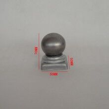 60方?jīng)_壓柱頭欄桿球頭護(hù)欄球座廠家護(hù)欄方柱頭【恒揚(yáng)】